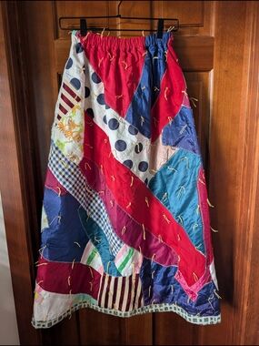 Jo & June Vintage Patchwork Skirt in Multicolor